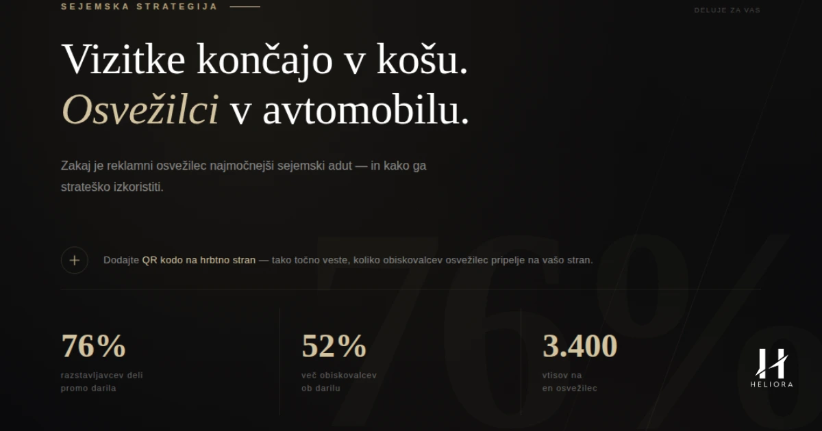 Izdelava reklamnih osvežilcev: Vaš najmočnejši sejemski adut