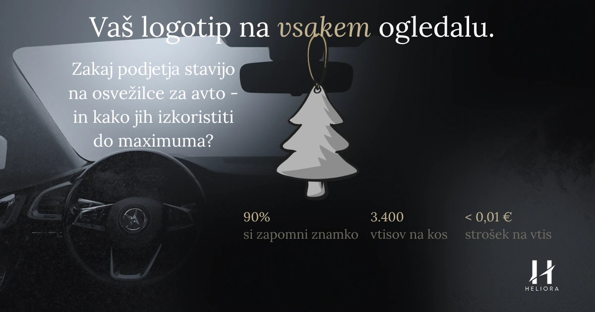 Promocijski osvežilci za avto: Zakaj jih vaše podjetje v letu 2026 nujno potrebuje